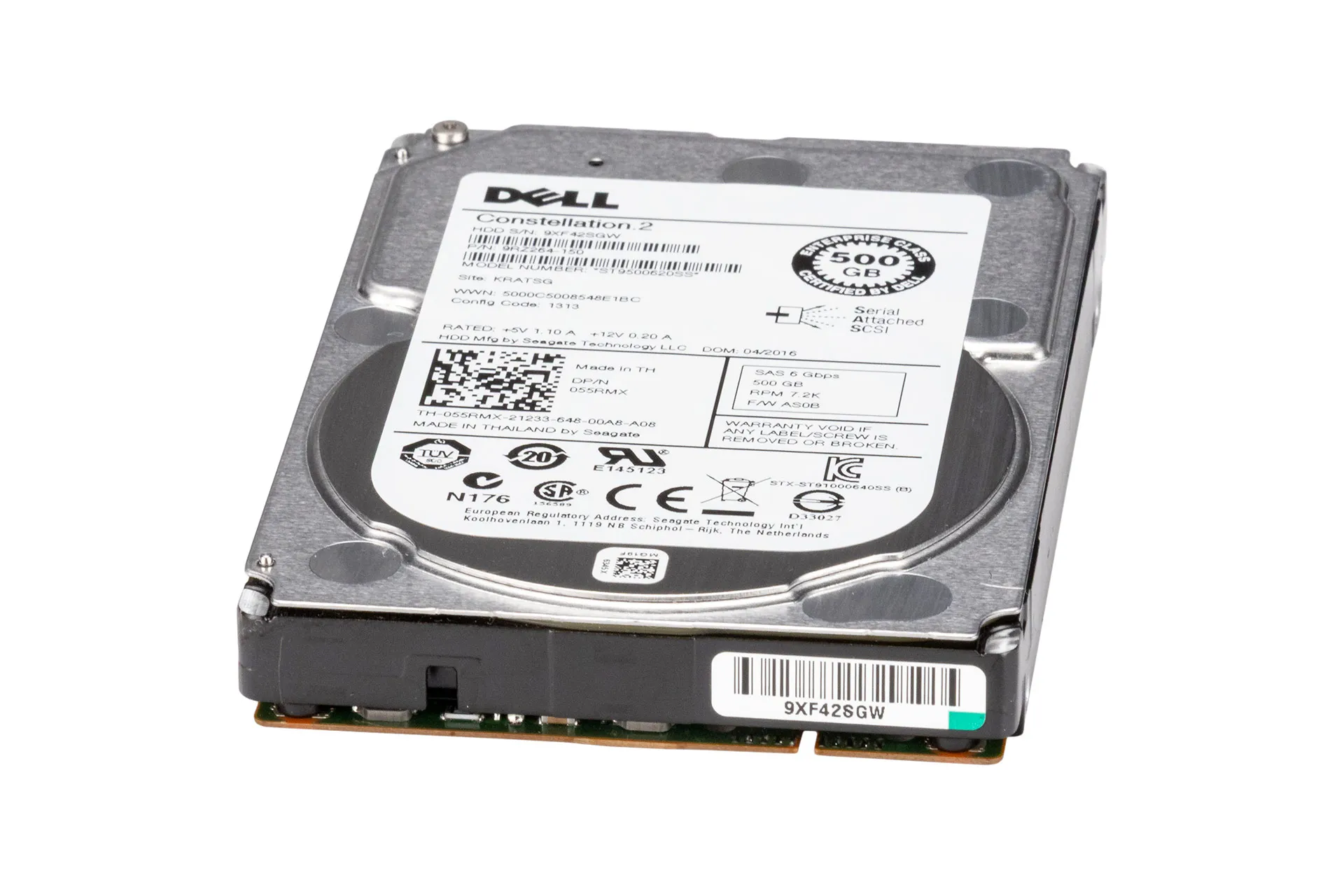 Dell 500GB 6G SAS HDD 7.2k, 2.5 Zoll SFF Festplatte für Server
