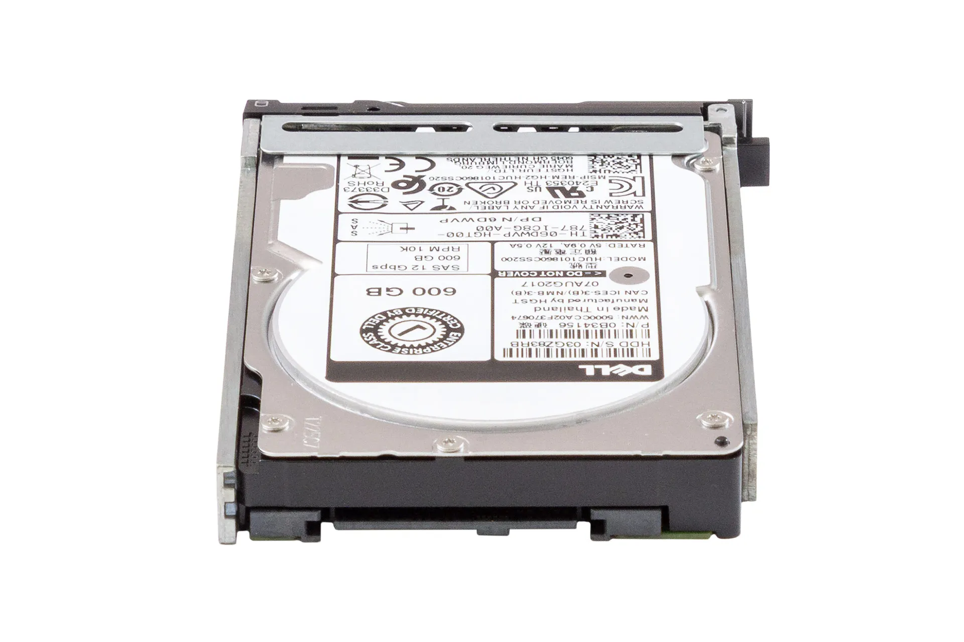 DELL HDD 600GB 12G SAS 10k 2.5" SFF Festplatte, inkl. Carrier 0NR7Y(M5xx/M6xx)