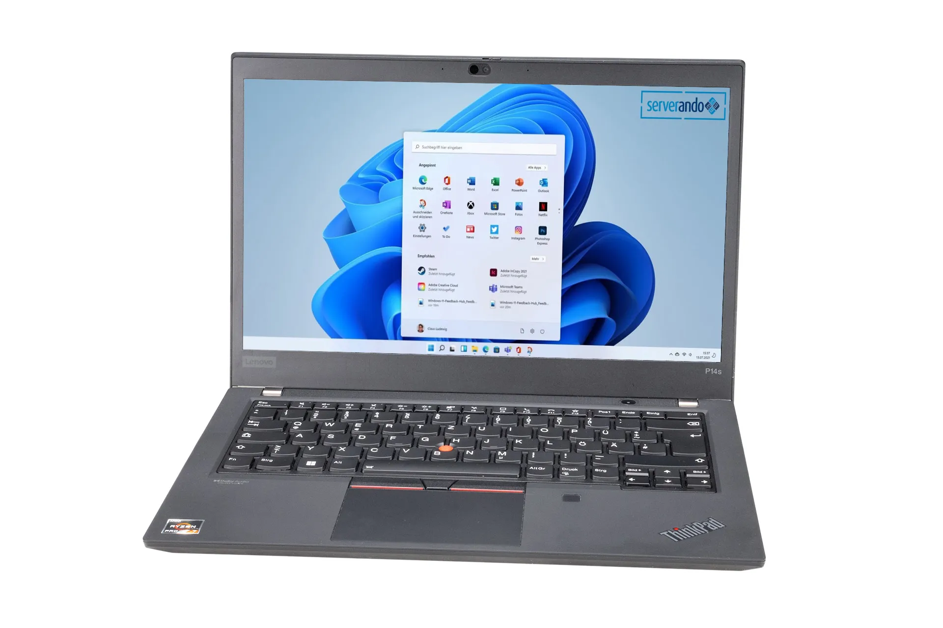 Lenovo ThinkPad P14s Gen2, Ryzen 7 Pro 5850U 1.90GHz, 8-Core, 32GB DDR4, 1TB NVMe, 14 Zoll, Win11Pro, B-Ware