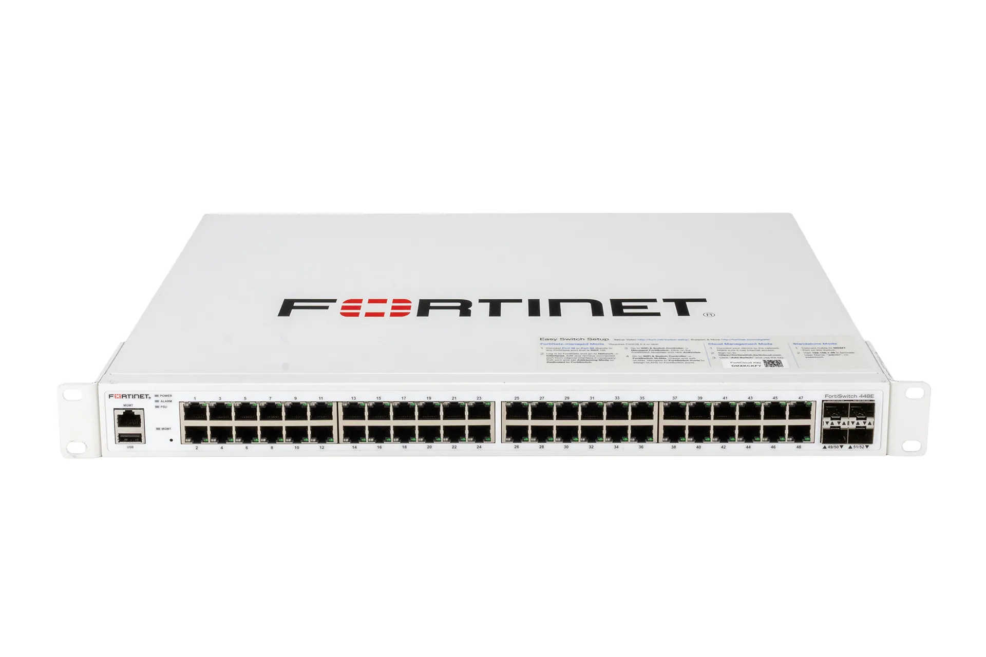 Fortinet FortiSwitch 448E Switch, 48x 1GbE RJ45, 4x 10GbE SFP+, noLicense Fortinet FortiSwitch 448E Switch, 48x 1GbE RJ45, 4x 10GbE SFP+, noLicense