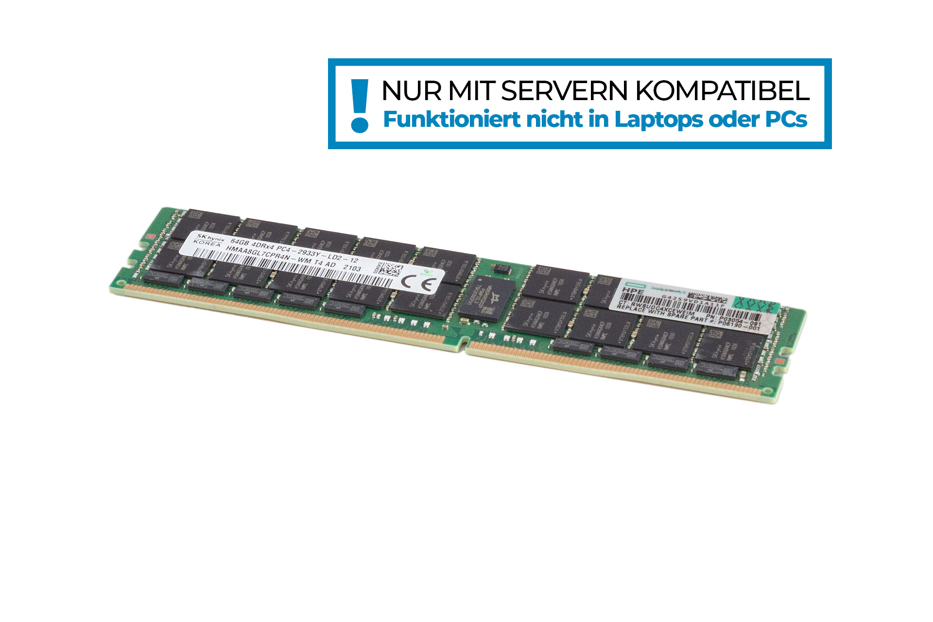 HPE RAM 64GB 4RX4 PC4-2933Y-R Smart Memory Kit, P06190-001