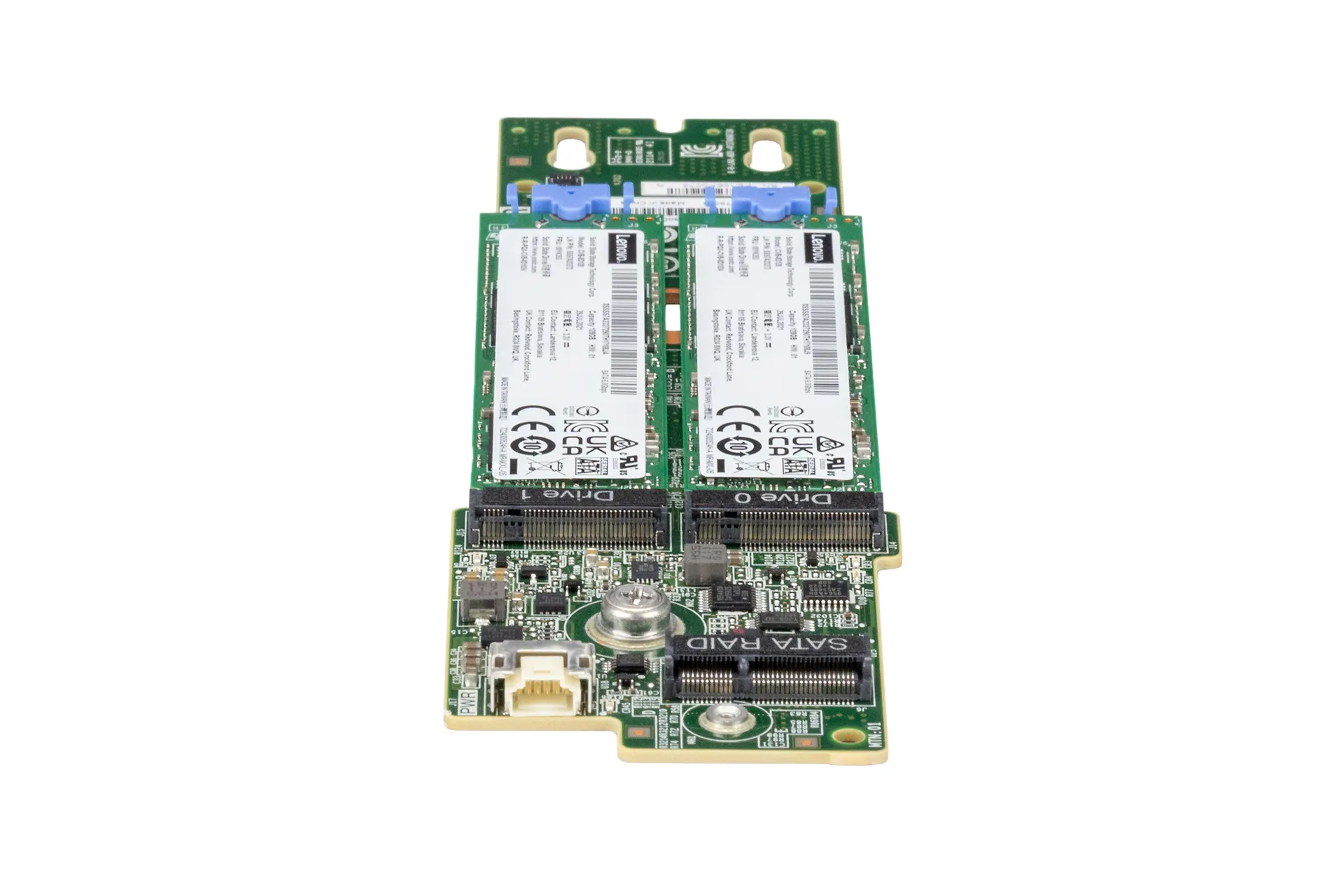 Lenovo ThinkSystem M.2 SATA 2-Bay RAID Enablement Kit, inkl. 2x Lenovo 128GB M.2 SSD SATA Lenovo ThinkSystem M.2 SATA 2-Bay RAID Enablement Kit, inkl. 2x Lenovo 128GB M.2 SSD SATA