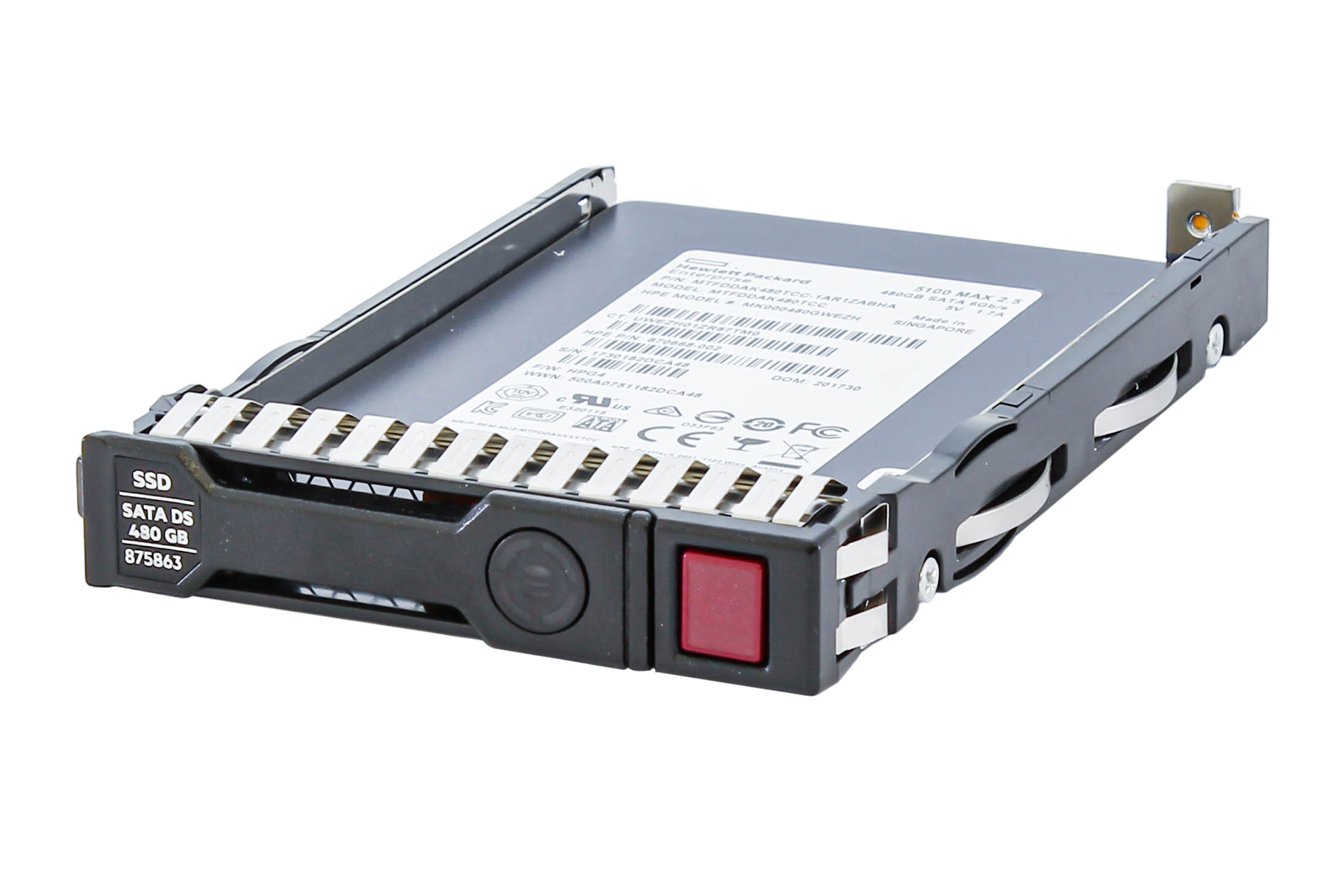 HPE SSD 480GB 6G SATA 2.5" SFF Solid State Disk SC MU DS