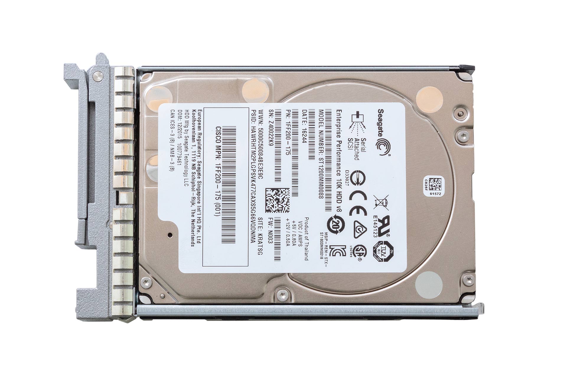 Cisco UCS HDD 1.2TB 12G SAS 10K 2.5" SFF Festplatte inkl. Carrier 800-35052-01 (M3/M4)