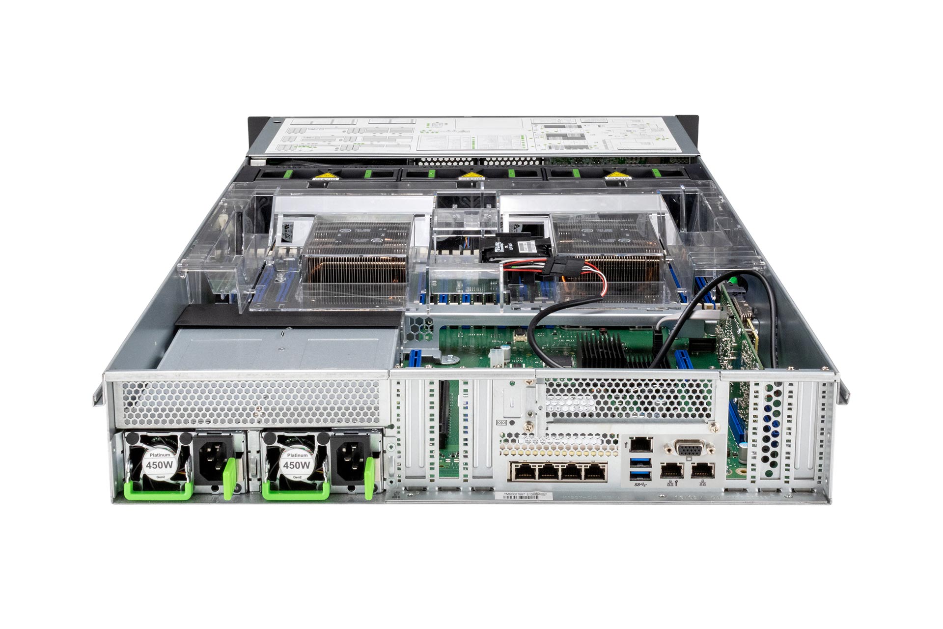 Fujitsu RX2540 M4 Rack Server, 2x Silver 4110 2.10GHz, 8-Core, noRAM, 8x SFF, EP400i