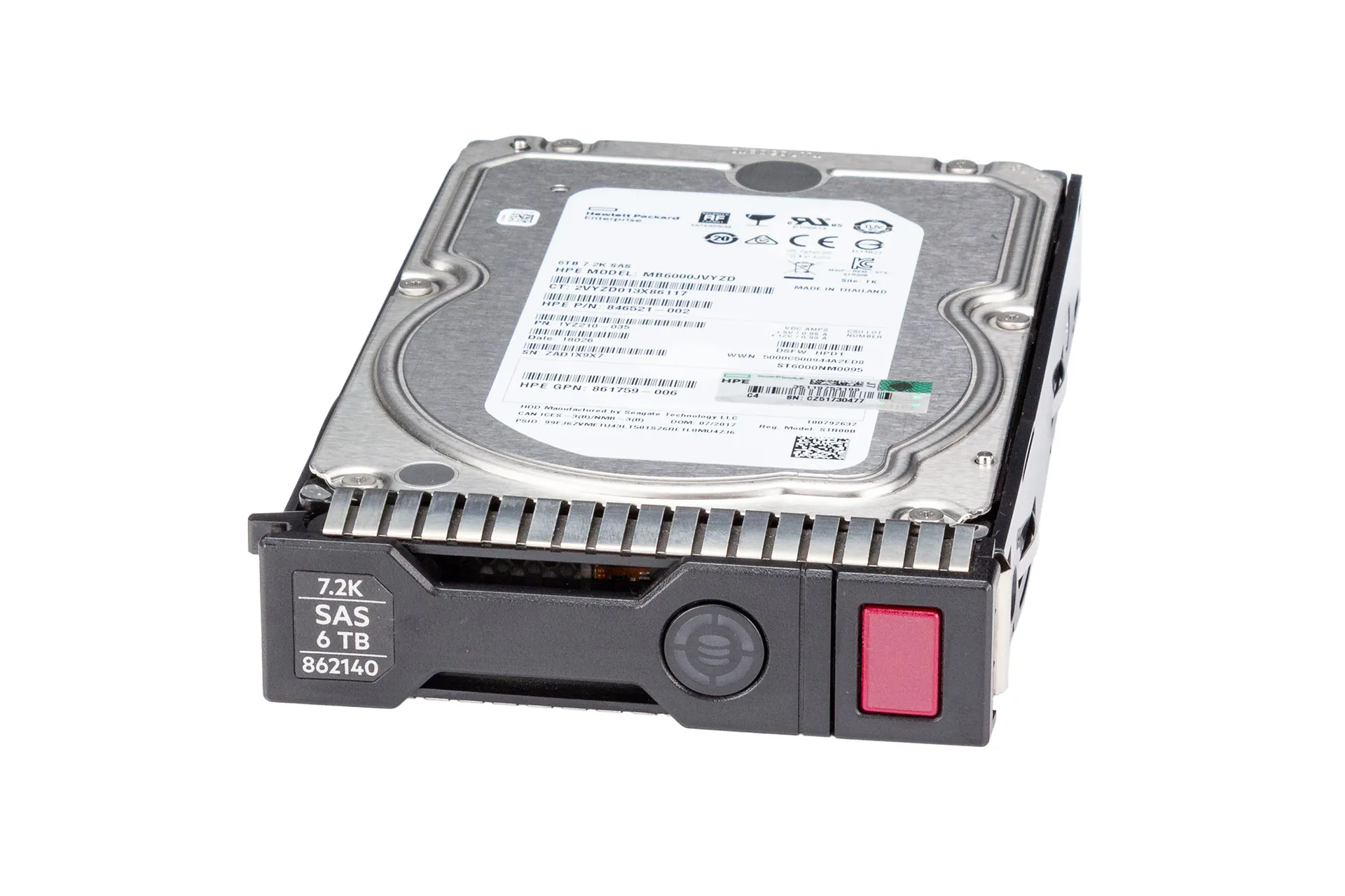 HPE 6TB 12G SAS HDD 7.2k, 3.5 Zoll LFF Festplatte für Server, 512e MDL DS SC 861754-B21 cover
