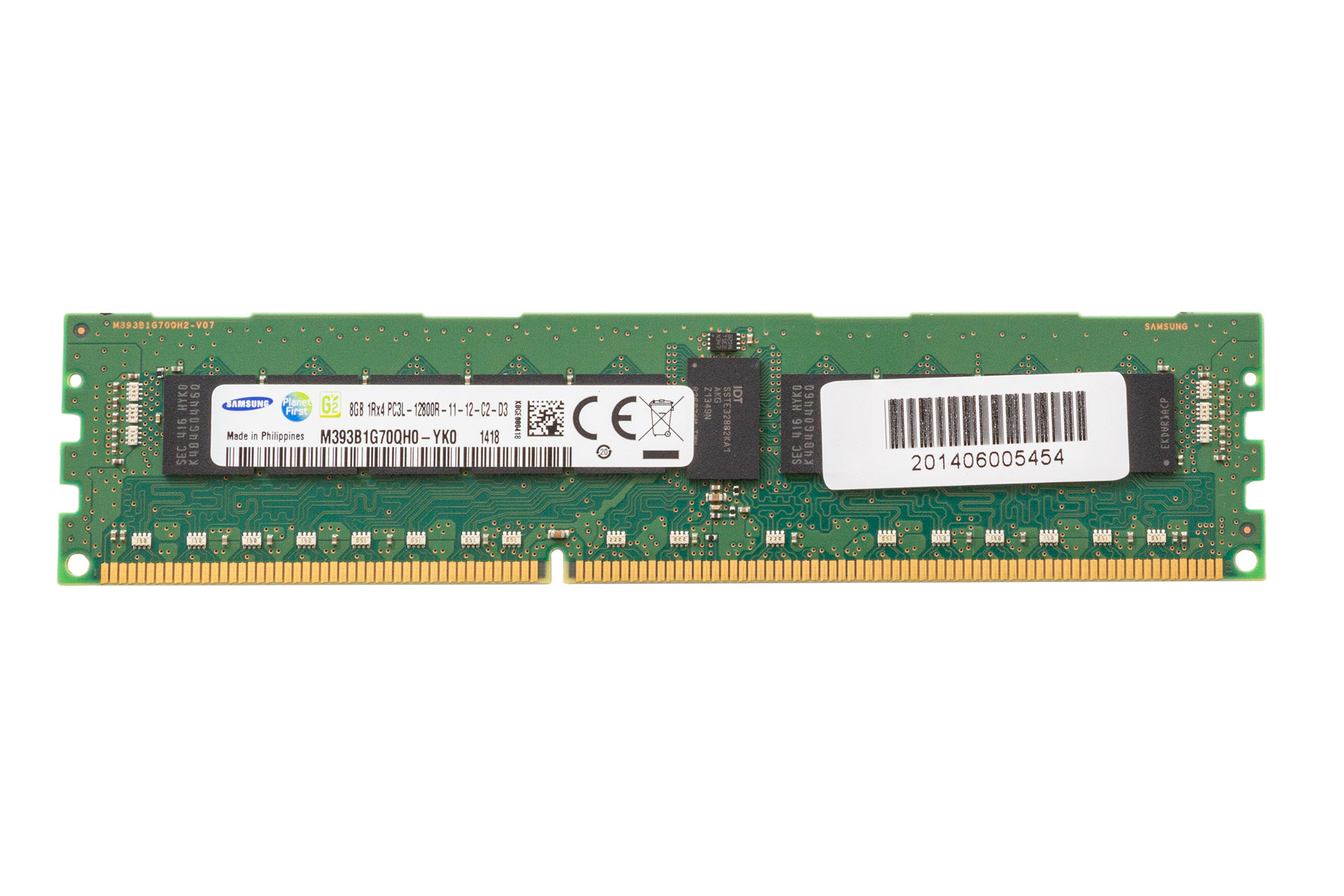 Samsung 8GB DDR3 RAM 1Rx4 PC3L-12800R regECC Samsung 8GB DDR3 RAM 1Rx4 PC3L-12800R regECC
