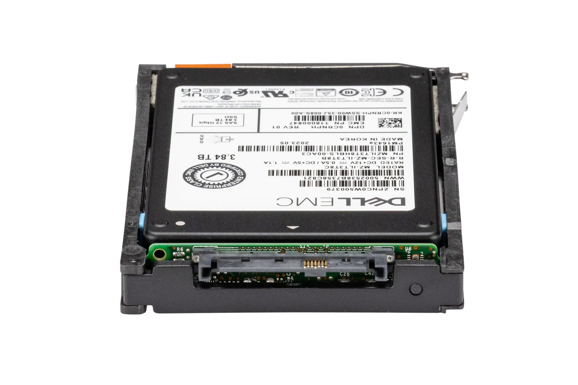 EMC 3.84TB 12G SAS SSD, 2.5 Zoll SFF Storage Festplatte für Unity, 520b