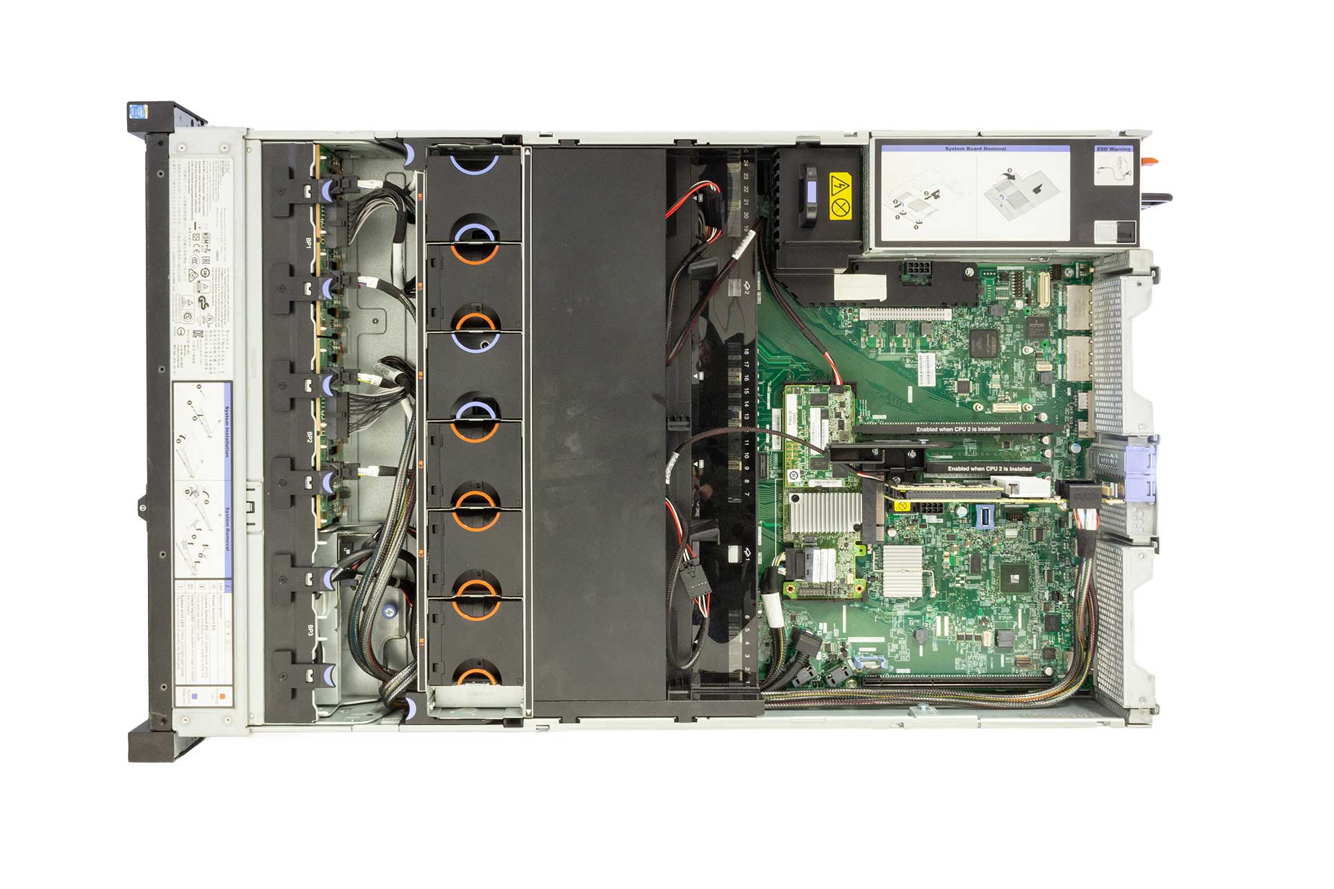 Lenovo X3650 M5, 1x E5-2620v3 2.40GHz, 6-C, noRAM, noPciCage, 16xSFF, 2x M5210/Batt., DVD-RW, 2x550W