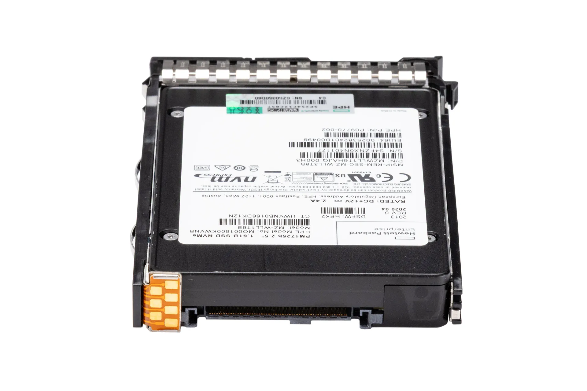HPE 1.6TB U.2 NVMe 3.0 X4 SSD, 2.5 Zoll SFF Festplatte für Server, MU