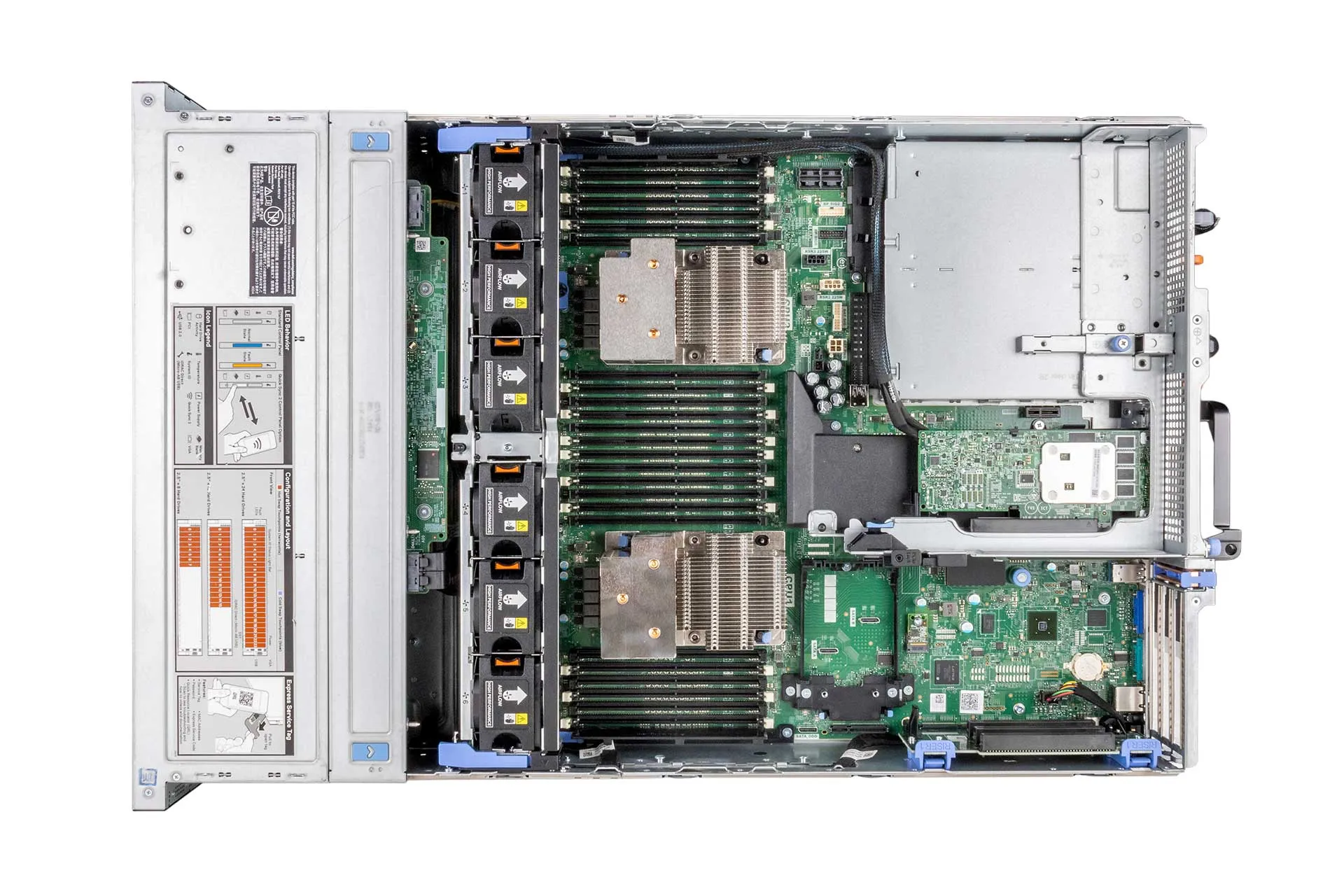 Dell PowerEdge R740xd Rack Server, 2x Silver 4215R 3.20GHz, 8-Core, 24x SFF, Riser, PERC H740P