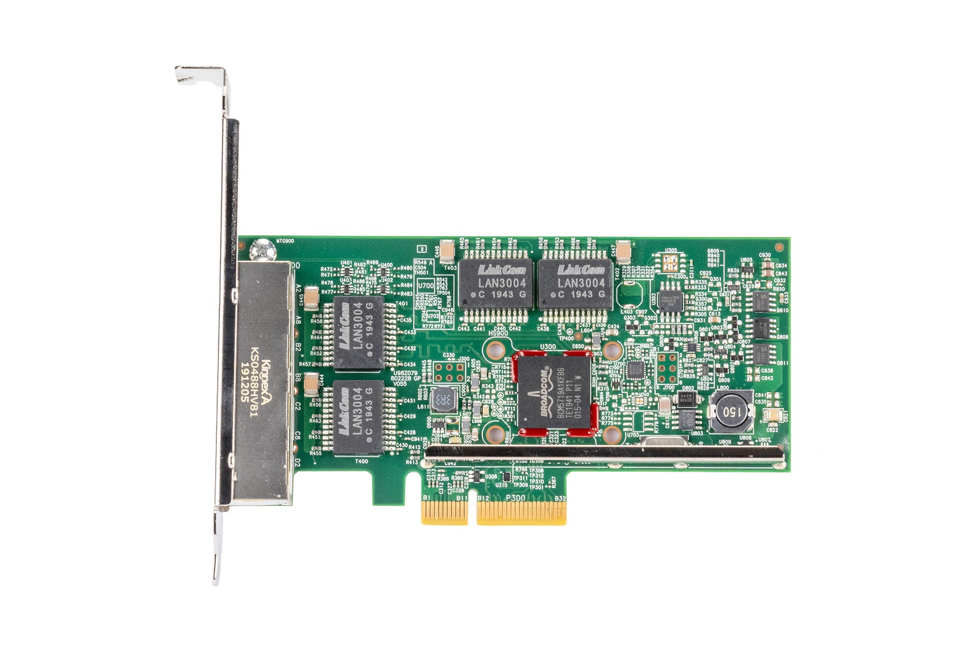 Dell Broadcom BCM5719 1GbE Netzwerkkarte Ethernet RJ45 Quad Port PCIe NIC