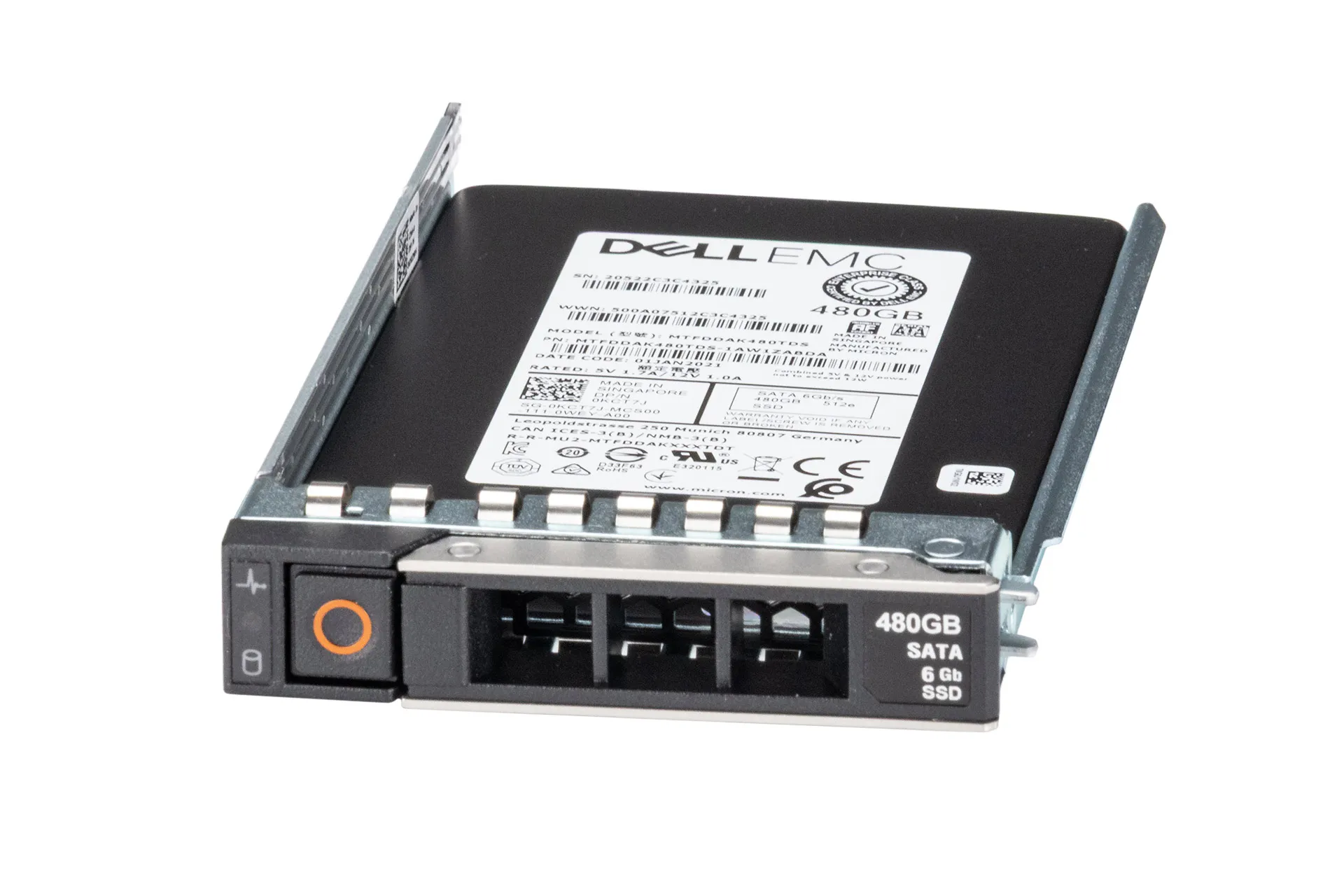 Dell 480GB 6G SATA SSD, 2.5 Zoll SFF Festplatte für Server