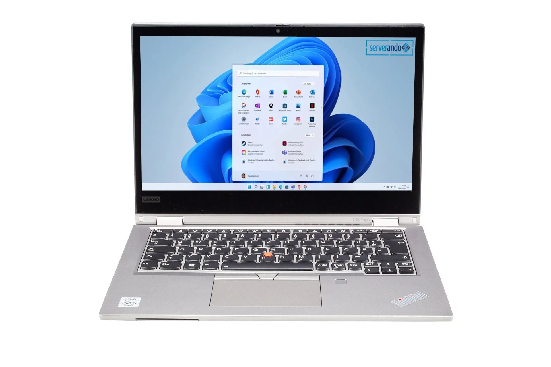 Lenovo ThinkPad L13 Yoga, i5-10210U 1.6GHz, 4-Core, 8GB DDR4, 256GB NVMe, 13.3 Zoll, Win11Pro