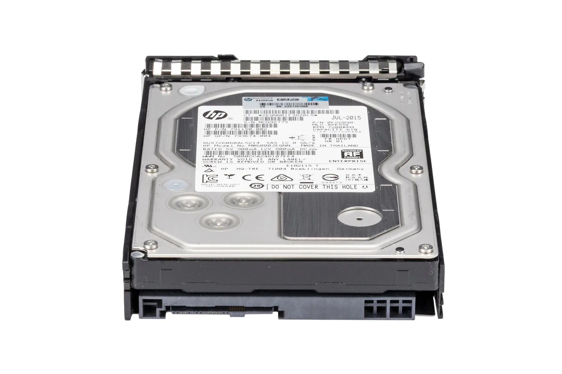 HPE 6TB 12G SAS HDD 7.2k, 3.5 Zoll LFF Storage Festplatte für StoreVirtual, 512n MDL
