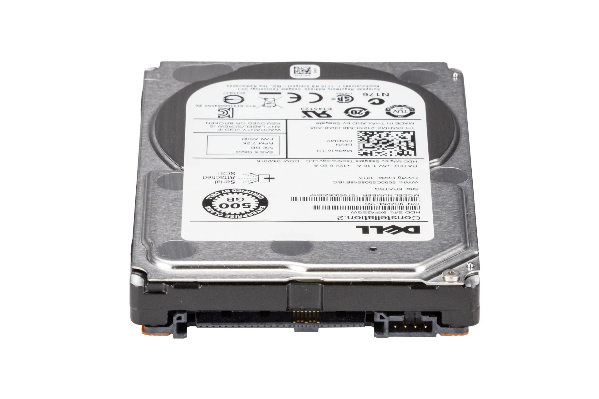Dell 500GB 6G SAS HDD 7.2k, 2.5 Zoll SFF Festplatte für Server