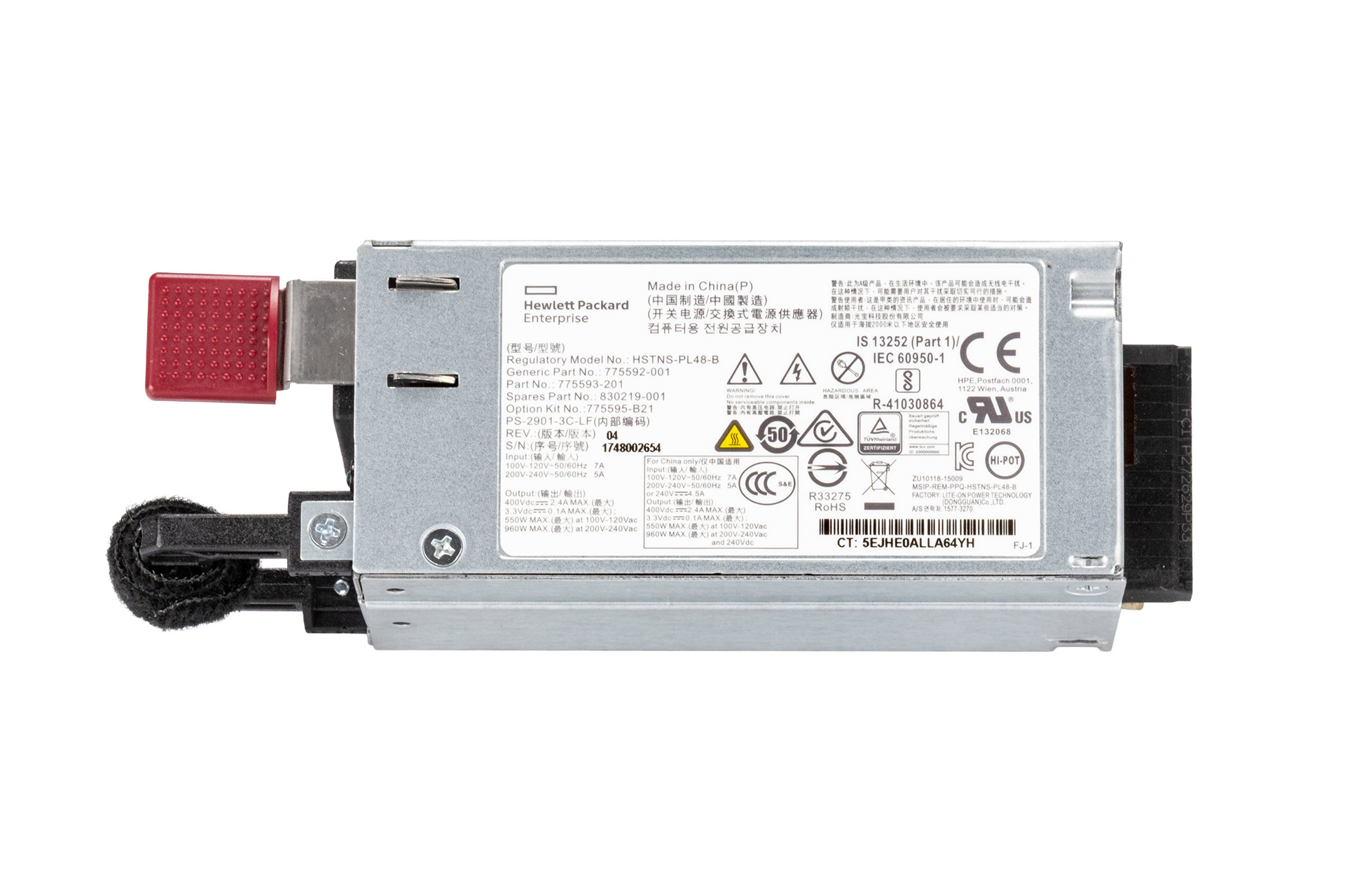HPE PSU 900 Watt Standard Netzteil für Gen9