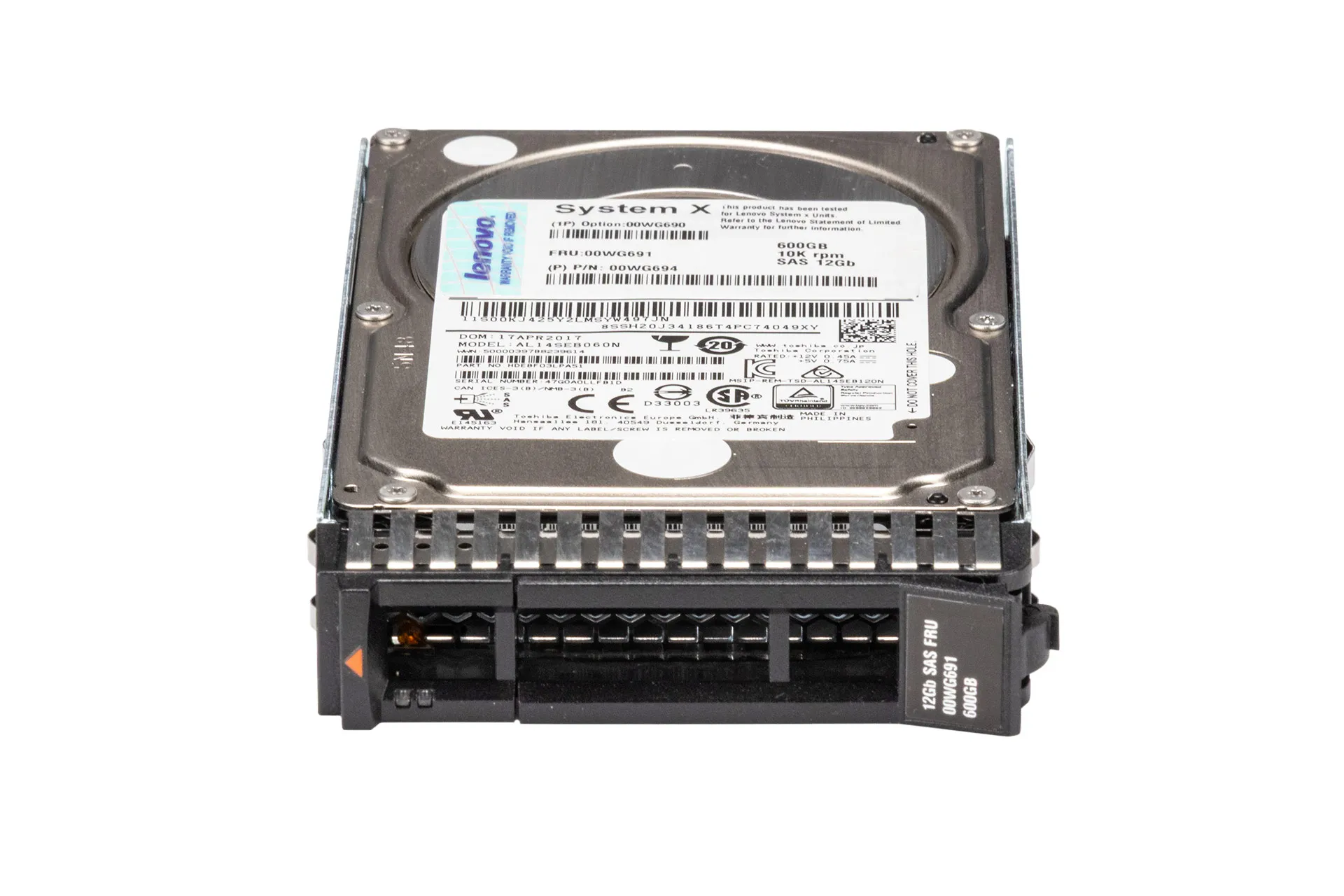 Lenovo 600GB 12G SAS HDD 10k, 2.5 Zoll SFF Festplatte für Server, G3HS, für System xM5/M6 Lenovo 600GB 12G SAS HDD 10k, 2.5 Zoll SFF Festplatte für Server, G3HS, für System xM5/M6