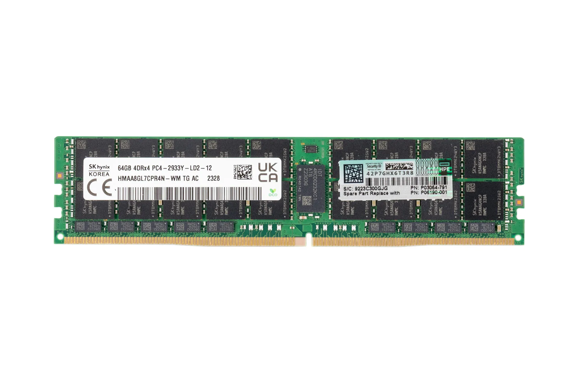 HPE 64GB DDR4 RAM 4DRX4 PC4-2933Y-L Load Reduced ECC