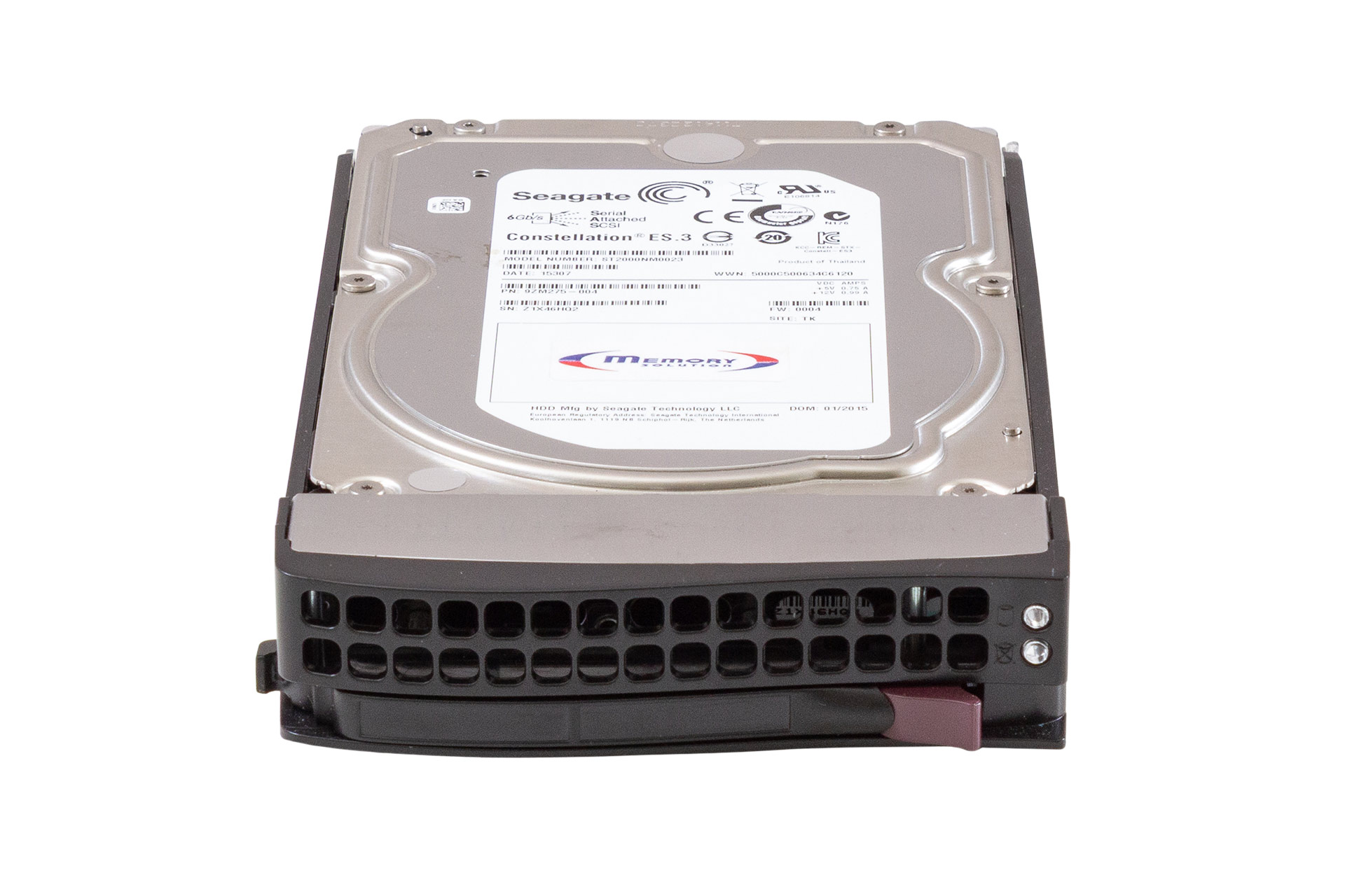 Seagate HDD 2TB 6G SAS 7.2k 3.5" LFF Constellation ES.3 Festplatte, inkl. Supermicro Carrier