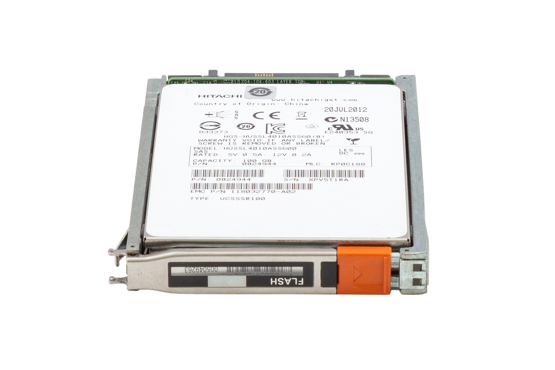 EMC SSD 100GB 6G SAS 2.5" SFF 520b für VNX