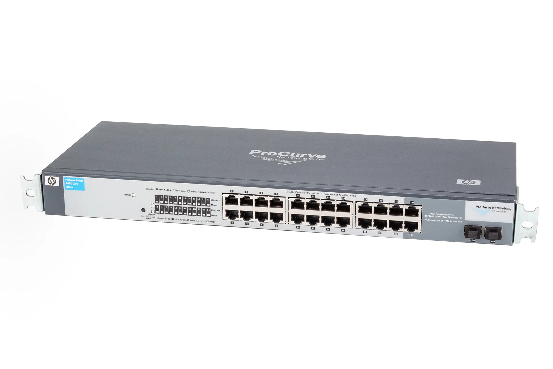 HPE V1400-24G Switch, 22x GbE RJ45, 2x GbE RJ45/SFP shared, unmanaged HPE V1400-24G Switch, 22x GbE RJ45, 2x GbE RJ45/SFP shared, unmanaged