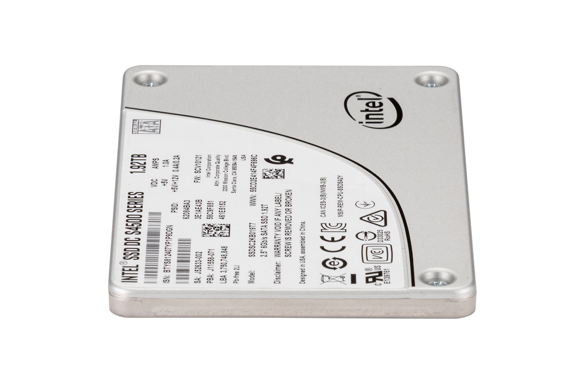 Intel 1.92TB 6G SATA SSD, 2.5 Zoll SFF Festplatte für Server, D3-S4500 Series