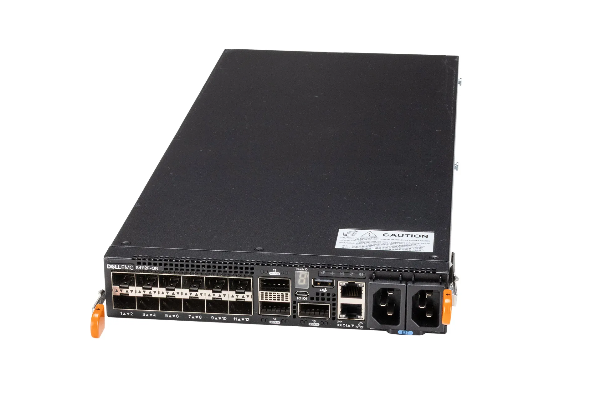 Dell PowerSwitch S4112F-ON ToR Switch, 12x 10GbE SFP+, 3x 100GbE QSFP28, Port-Side-In