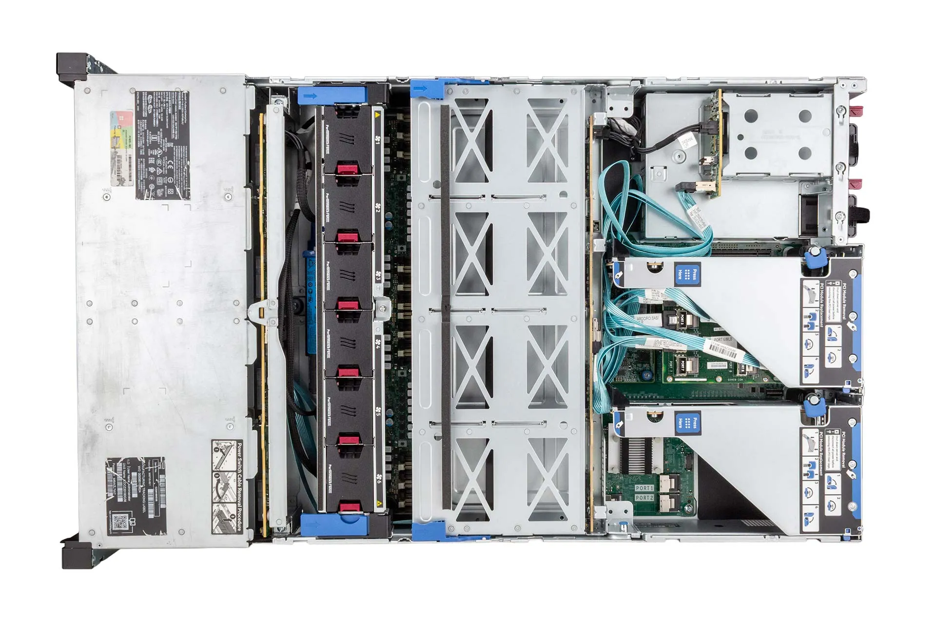 HPE ProLiant DL380 Gen10 Rack Server, 2x Silver 4210R 2.4GHz, 10-Core, 32GB RAM, 16x LFF + 2x SFF, P816i/4G 868705-B21 2xGold5215 top