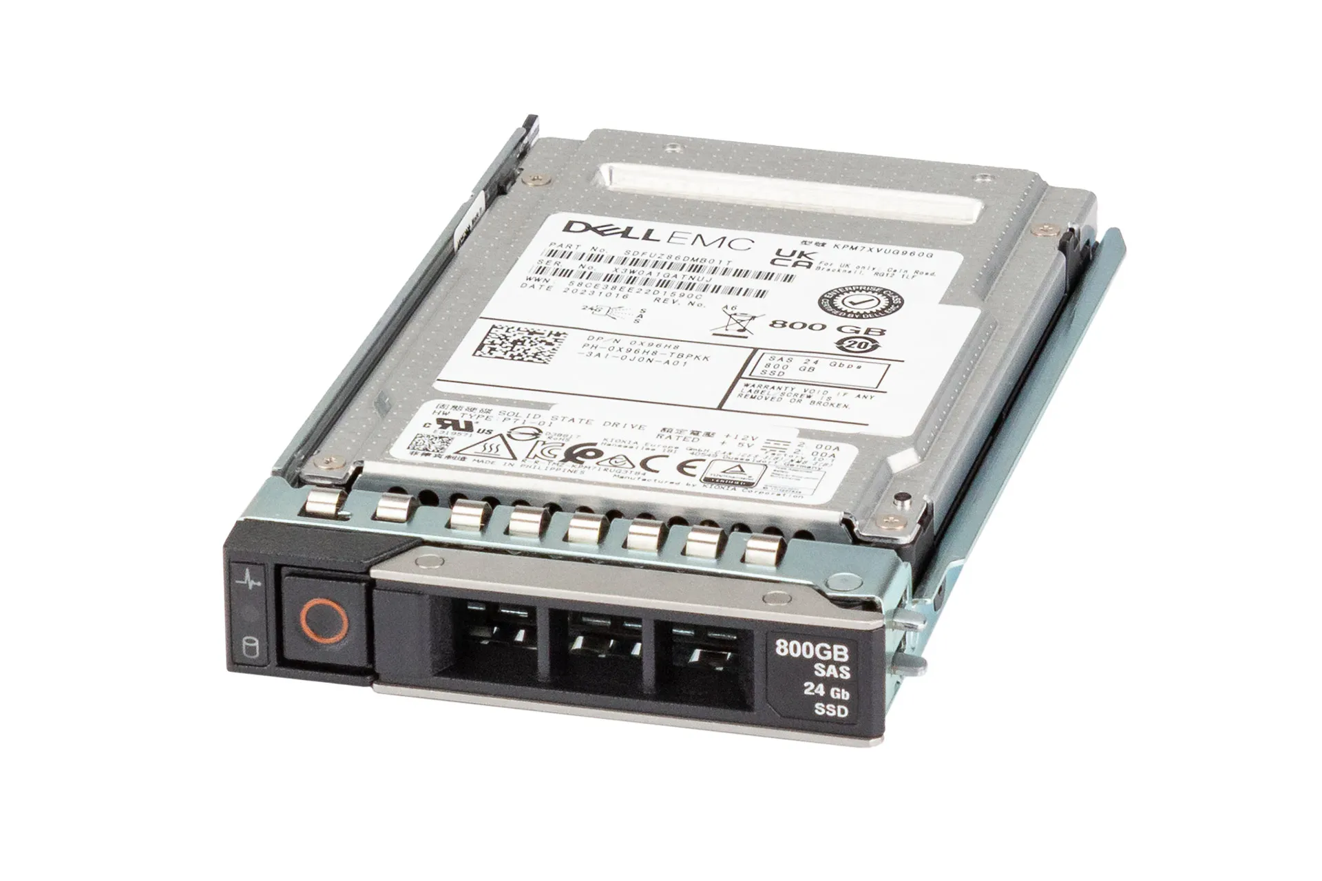 Dell 800GB 24G SAS SSD, 2.5 Zoll SFF