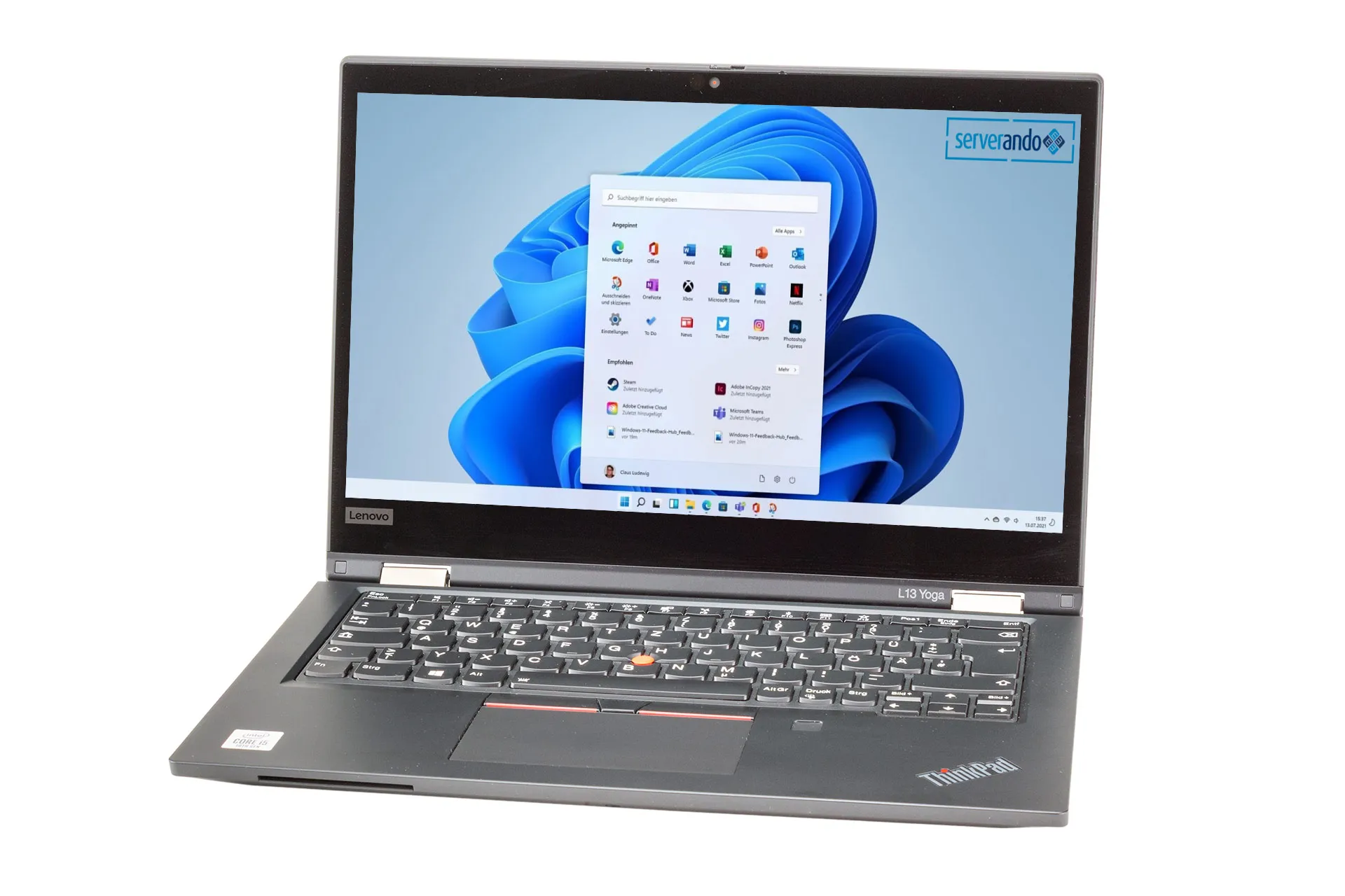 Lenovo ThinkPad L13 Yoga, i5-10210U 1.6GHz, 4-Core, 8GB PC4, 256GB NVMe, 13.3 Zoll, Win11Pro Lenovo ThinkPad L13 Yoga, i5-10210U 1.6GHz, 4-Core, 8GB PC4, 256GB NVMe, 13.3 Zoll, Win11Pro