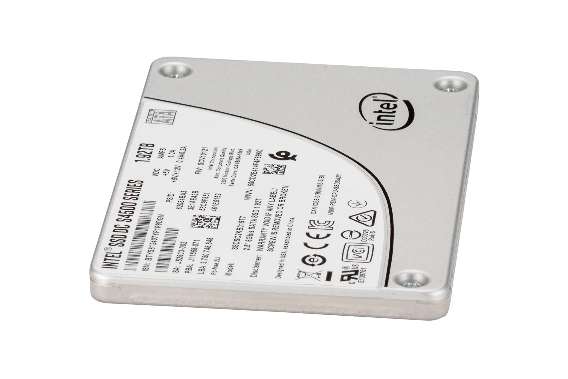 Intel 1.92TB 6G SATA SSD, 2.5 Zoll SFF Festplatte für Server, D3-S4500 Series Intel 1.92TB 6G SATA SSD, 2.5 Zoll SFF Festplatte für Server, D3-S4500 Series