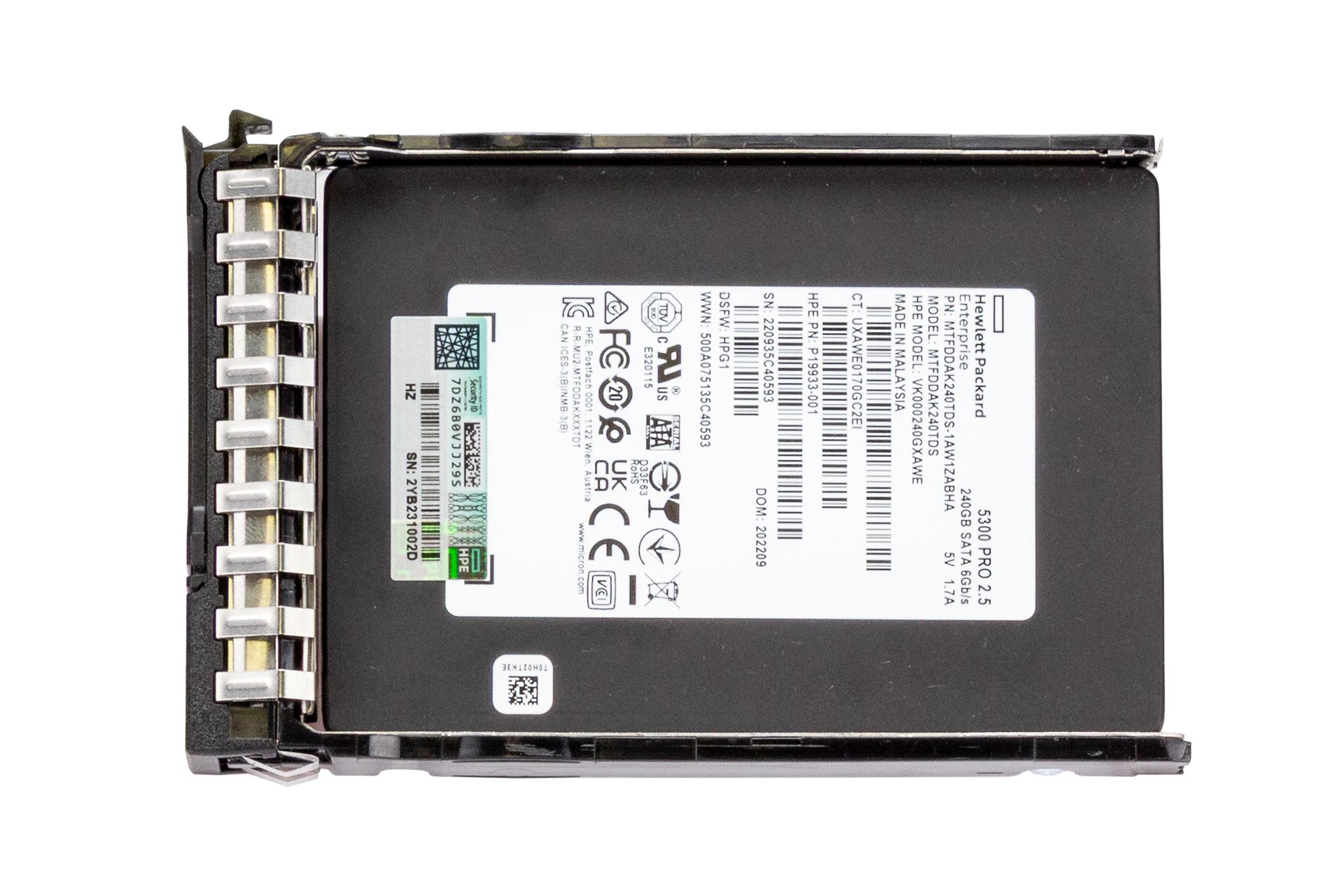 HPE 240GB 6G SATA SSD, 2.5 Zoll SFF Festplatte für Server