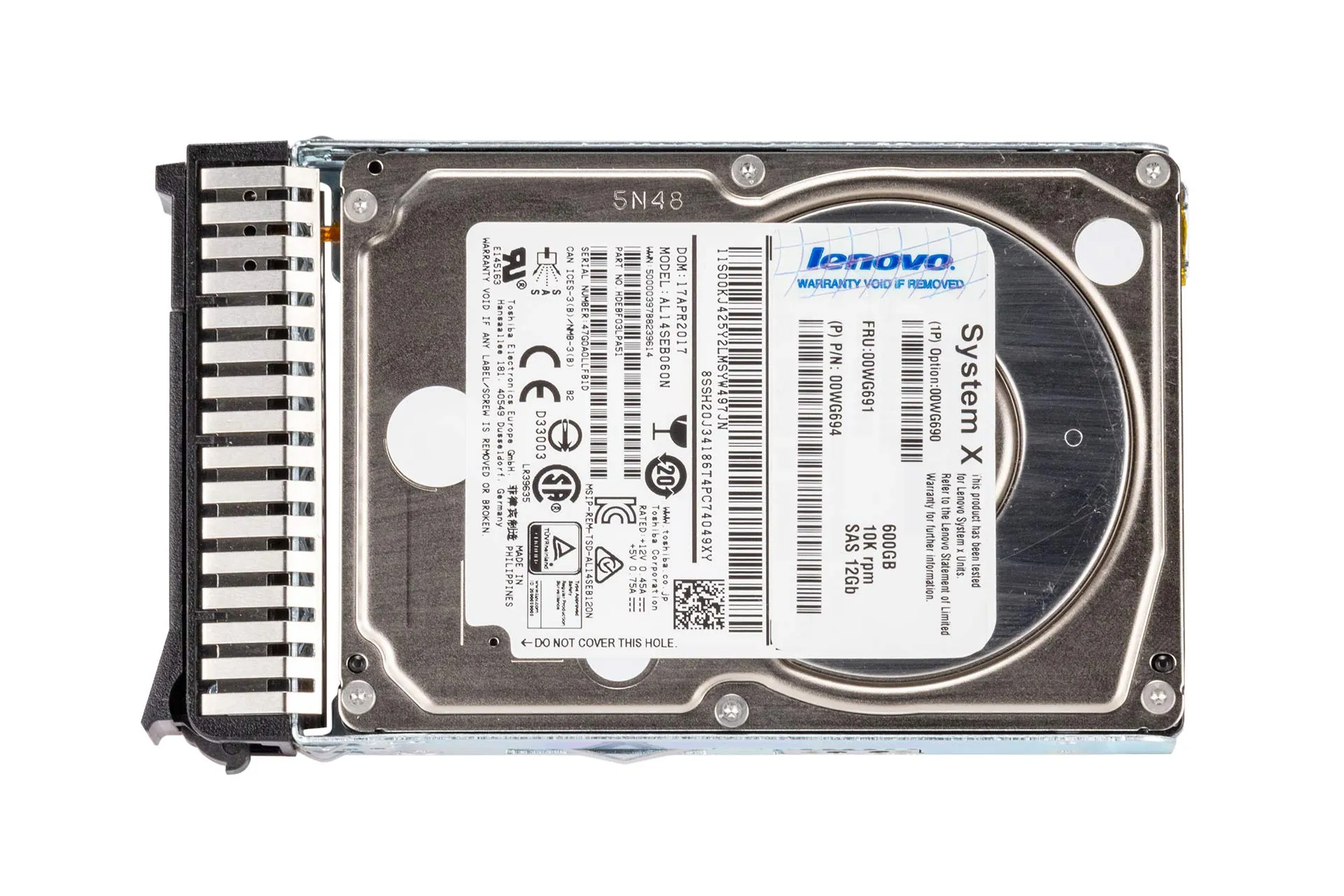 Lenovo 600GB 12G SAS HDD 10k, 2.5 Zoll SFF Festplatte für Server, G3HS, für System xM5/M6 Lenovo 600GB 12G SAS HDD 10k, 2.5 Zoll SFF Festplatte für Server, G3HS, für System xM5/M6