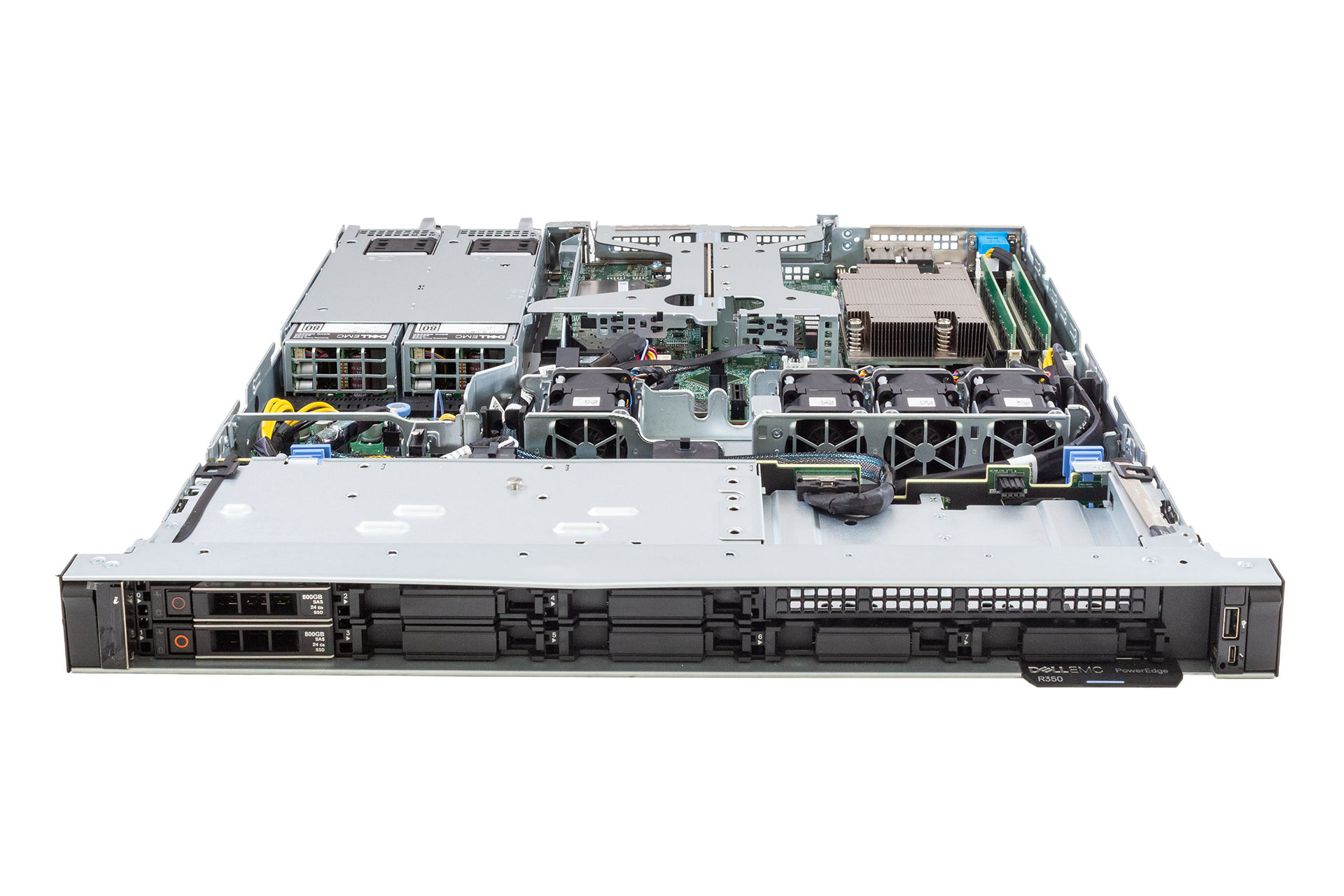DELL PowerEdge R350 Rack Server, 1x E5-2314, 2.8GHz, 4-Core, 32GB PC4, 8xSFF, H355