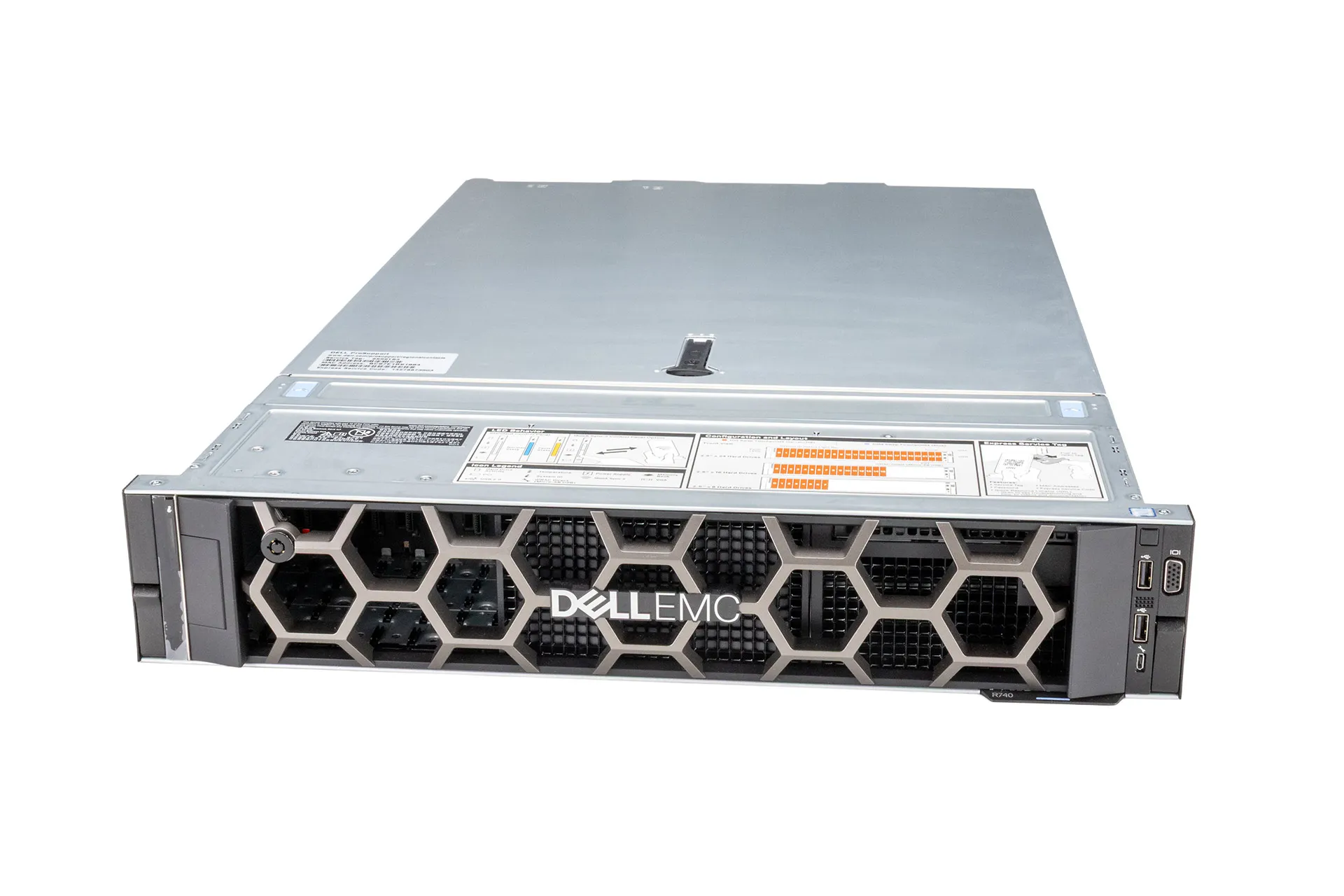 Dell PowerEdge R740 Rack Server, 2x Gold 6254 3.10GHz, 18-Core, noRAM, 8x SFF, H730P, 2x Tesla M10/32GB